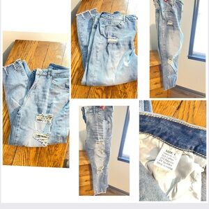 Distressed Light Blue Jeans